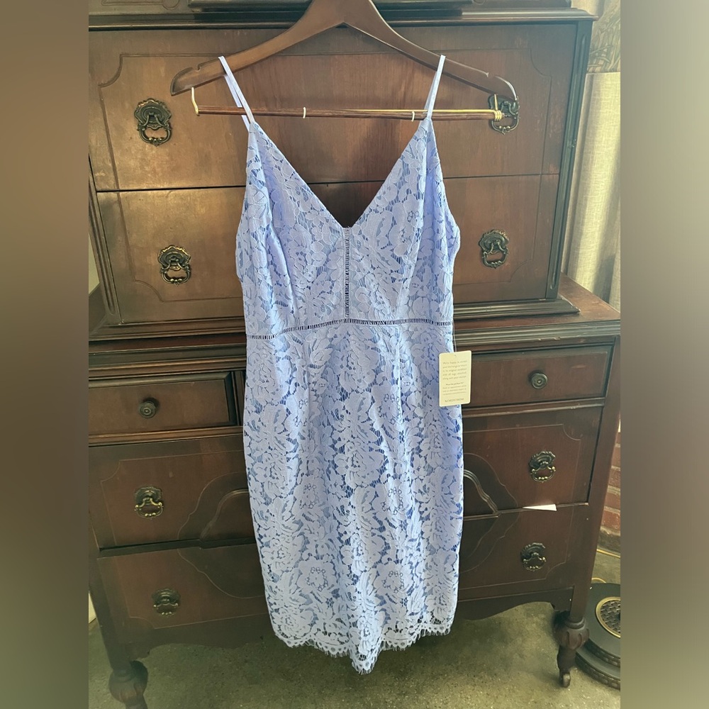 ASTR the label Lavender Lace Floral Print Midi Dress Size small